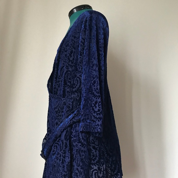 SOLDblue velvet lace belted blouse sz 18/20 - Picture 4 of 5